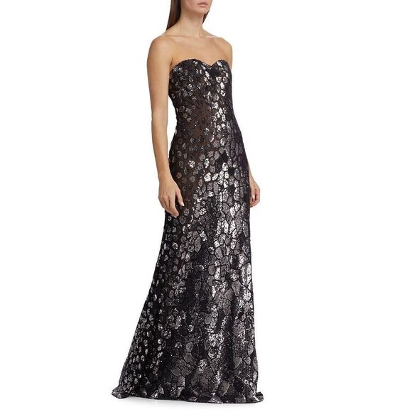 NWT Rene Ruiz Collection Sweetheart Strapless Sequin Gown SIZE 12 $1995 - Picture 2 of 11